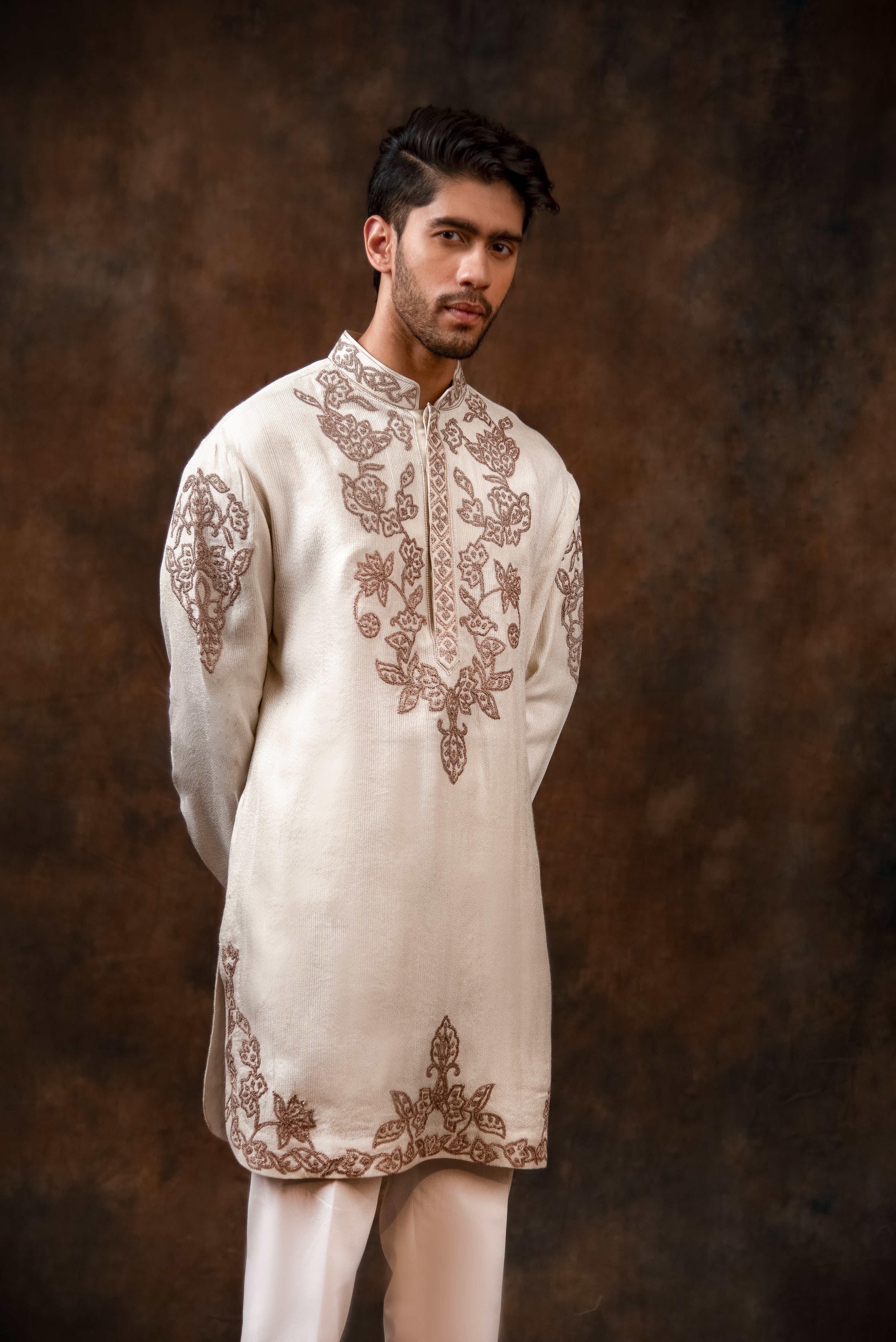 festive dress for men 70s Angel Wing Crocheted Dress- Renaissance Festival 1970s Massive Bell Sleeves, Cream, White, Hippy Boho Flower Child Event Wedding M/L/XL main image 1