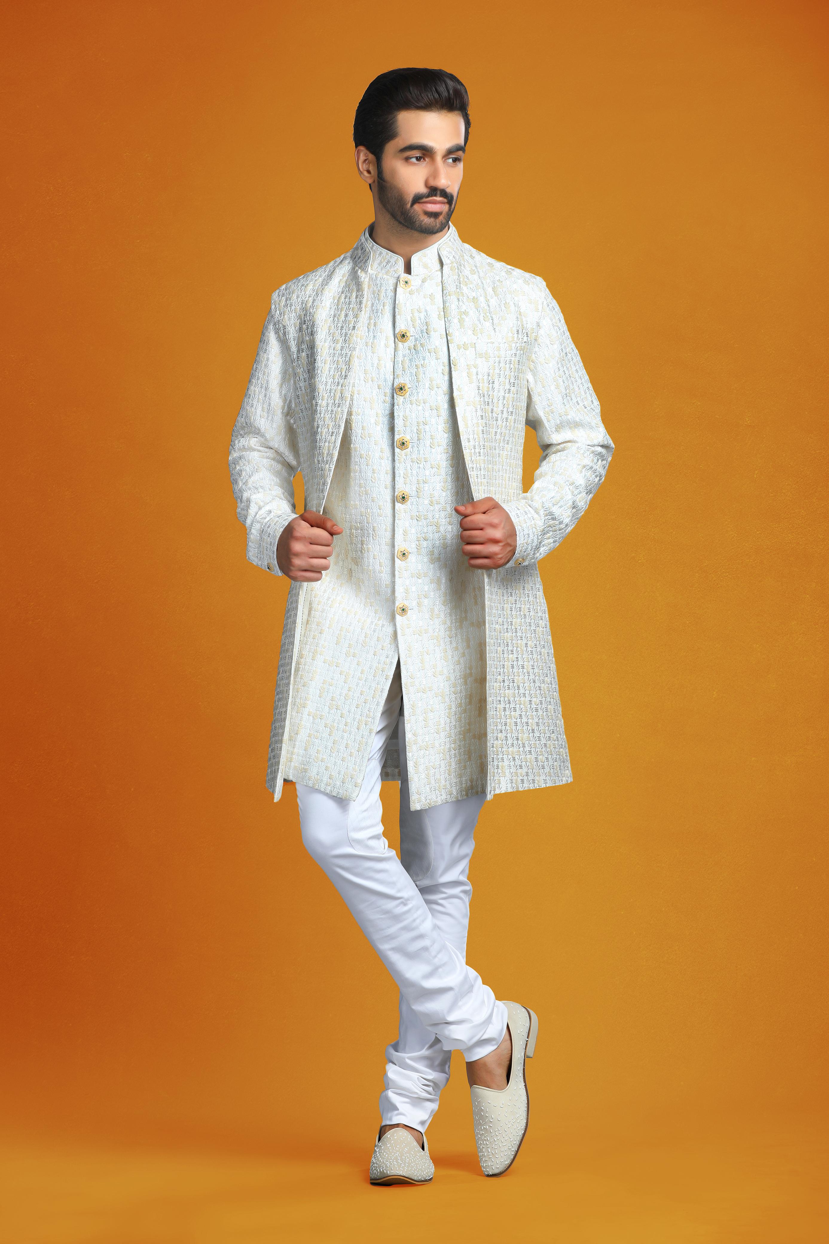 Premium Mehndi Dresses for Men: Shop Trendy Mehendi Outfits For Men