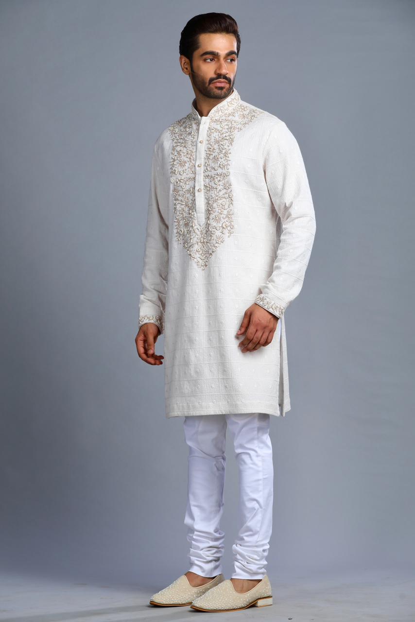 cotton embroidered kurta