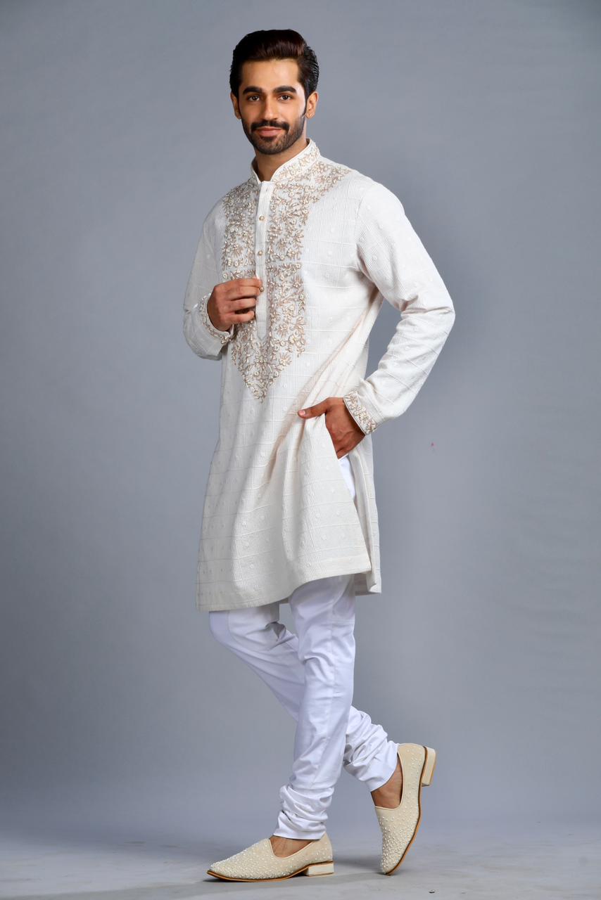 cotton embroidered kurta