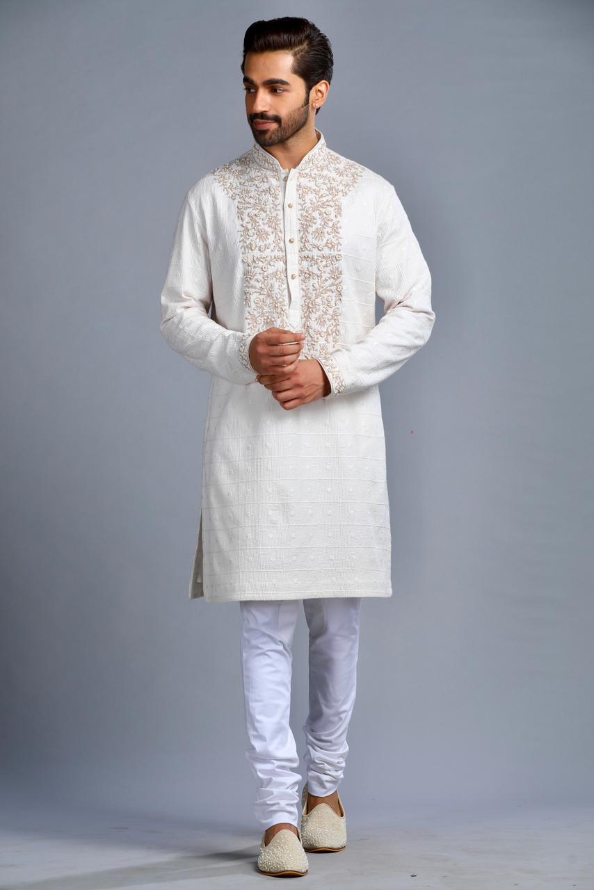 cotton embroidered kurta