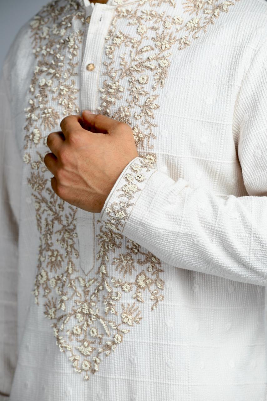 cotton embroidered kurta