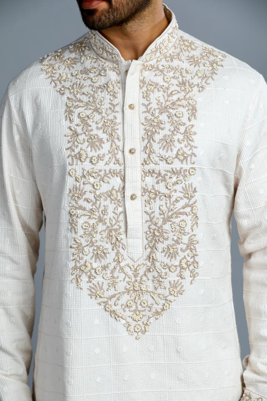 cotton embroidered kurta