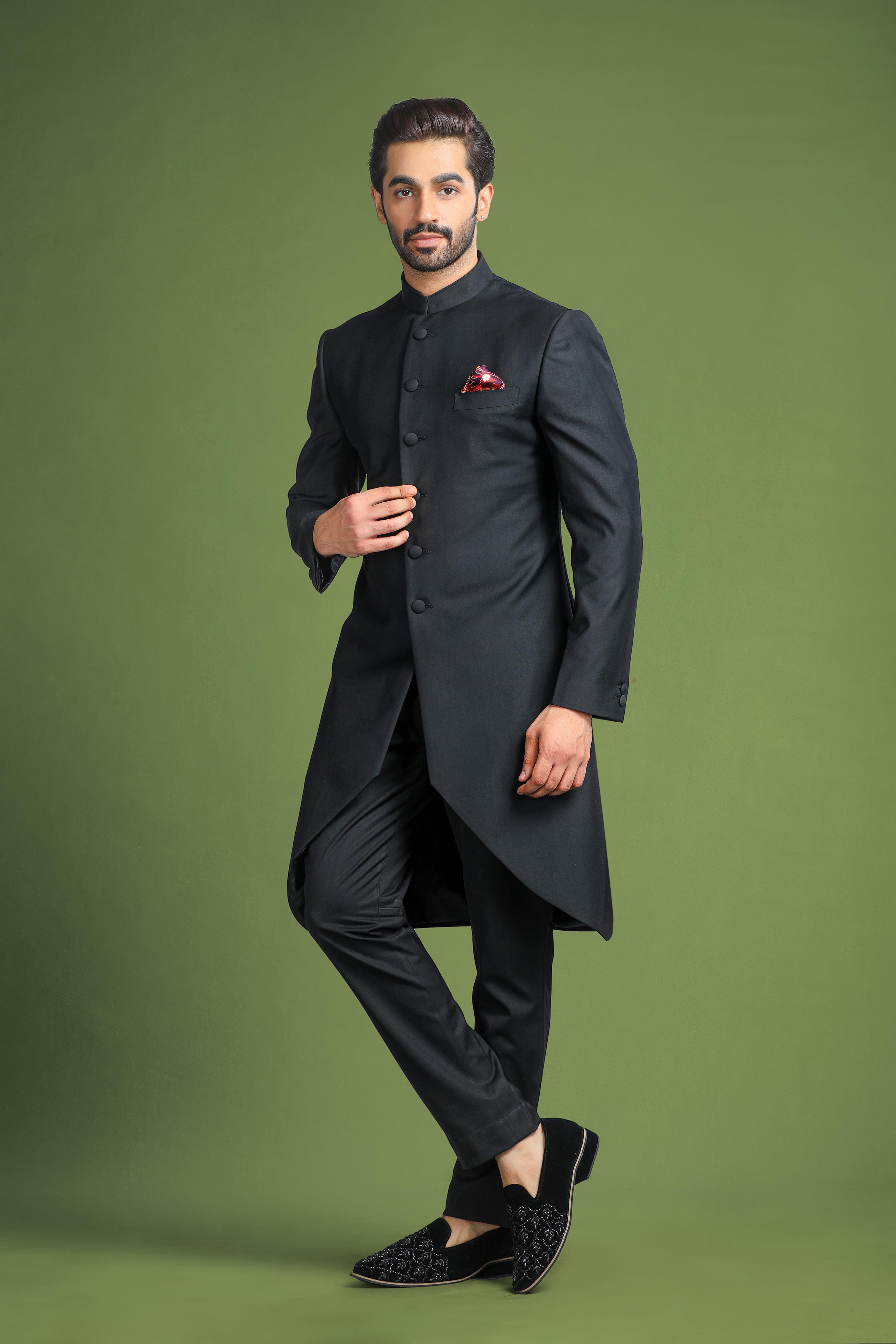 Black Trail Achkan - Main Image